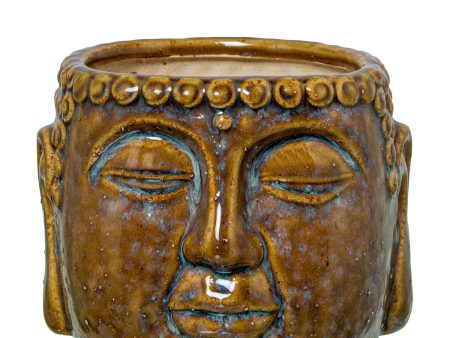 Planter Alexandra House Living Brown Ceramic Buddha 15 x 11 x 14 cm Online Sale