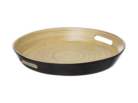 Tray 5five Simply Smart Noir Kitchen Natural Bamboo Ø 42 cm Supply