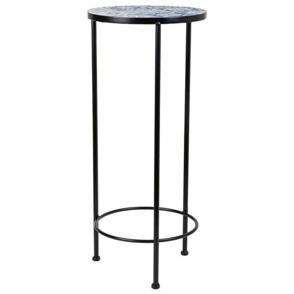 Flower Pot Stand Alexandra House Living Black Iron Tile 30 x 68 x 30 cm 3 Pieces Supply