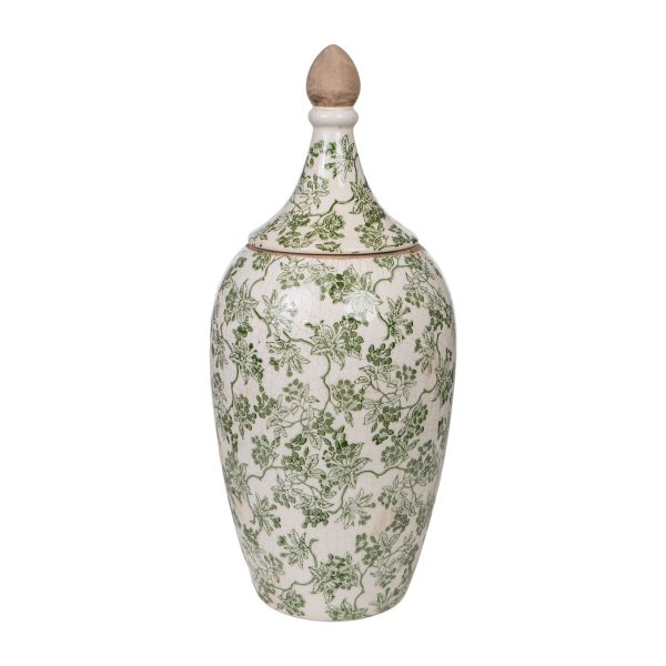 Tibor Romimex Green Beige Porcelain Flowers 19 x 44 x 19 cm Sale