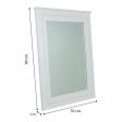 Wall mirror Alexandra House Living White 3 x 90 x 70 cm Rectangular Fashion