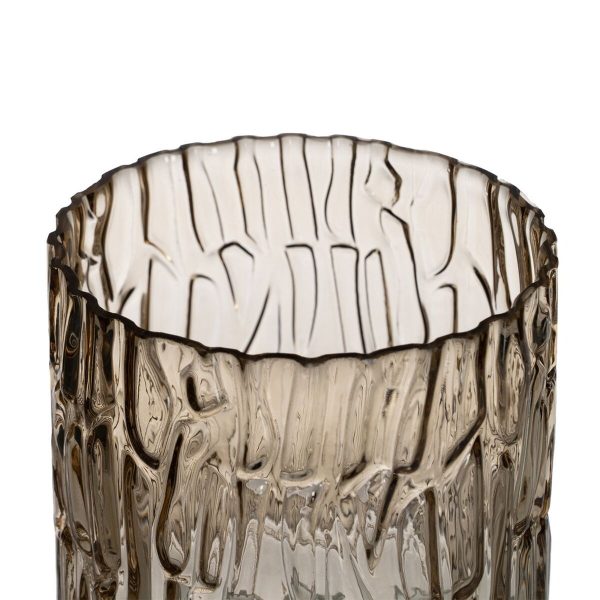 Vase Brown Crystal 14 x 14 x 14 cm Online Hot Sale