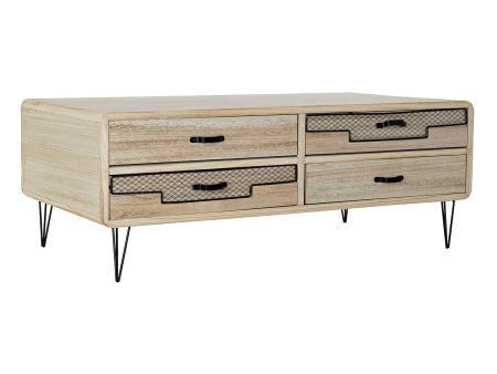 TV furniture DKD Home Decor Metal Paolownia wood (115 x 61 x 43 cm) Fashion