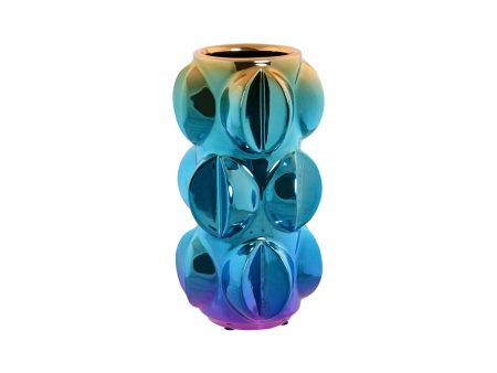 Vase Home ESPRIT Multicolour Stoneware Modern 12 x 12 x 24 cm (2 Units) For Cheap