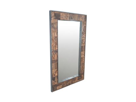 Wall mirror Romimex Brown Mango wood 98 x 153 x 5 cm Supply