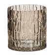 Vase Brown Crystal 14 x 14 x 14 cm Online Hot Sale