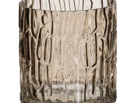 Vase Brown Crystal 14 x 14 x 14 cm Online Hot Sale