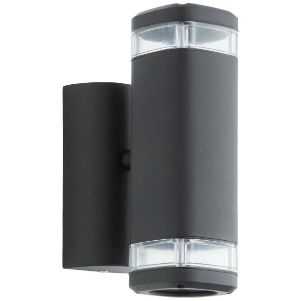 Wall Light Brilliant Jandy Up & Down Exterior 18 W Black GU10 For Discount