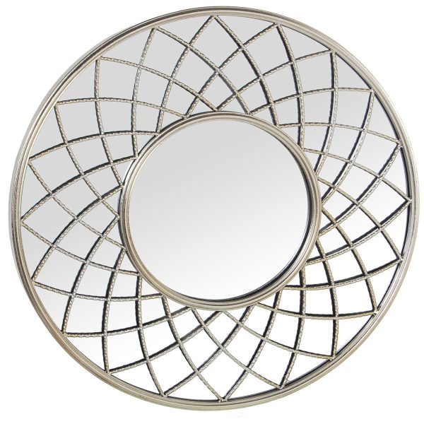 Wall mirror Alexandra House Living Silver Metal 9 x 79 x 80 cm Circular For Cheap