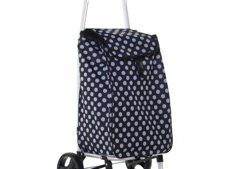 Shopping cart Alexandra House Living Black 46 x 98 x 36 cm Polyester Spots Supply