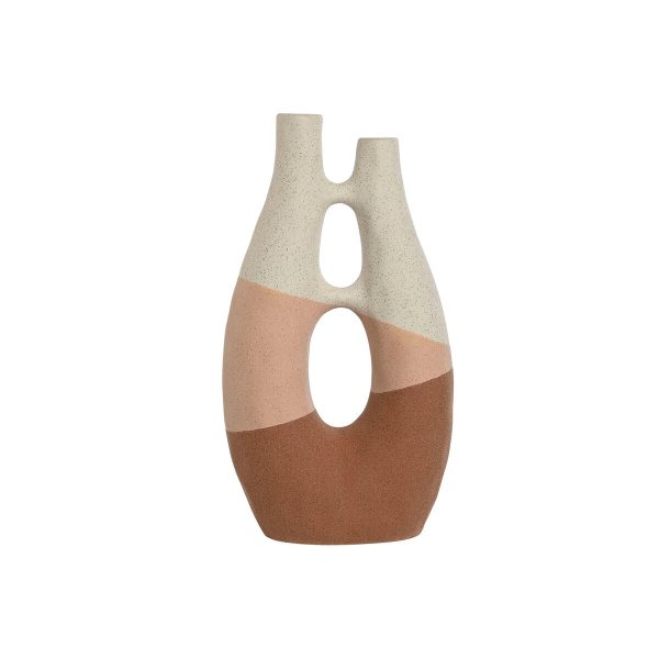 Vase Home ESPRIT Tricolour Ceramic Abstract 22 x 11 x 41 cm Cheap