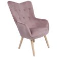 Armchair Alexandra House Living Pink 65 x 99 x 71 cm For Discount