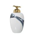 Tibor Alexandra House Living Blue White Golden Ceramic 19 x 36 cm Hot on Sale