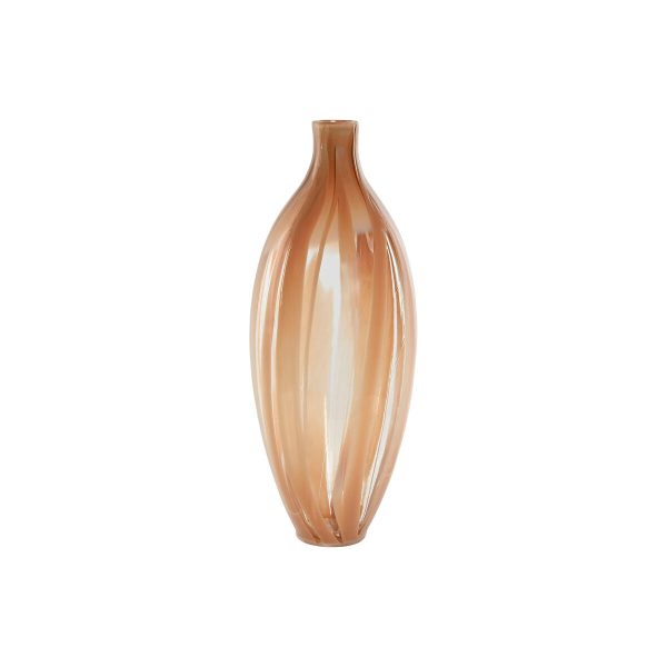 Vase Home ESPRIT Peach Crystal Modern 17,5 x 17,5 x 44 cm on Sale