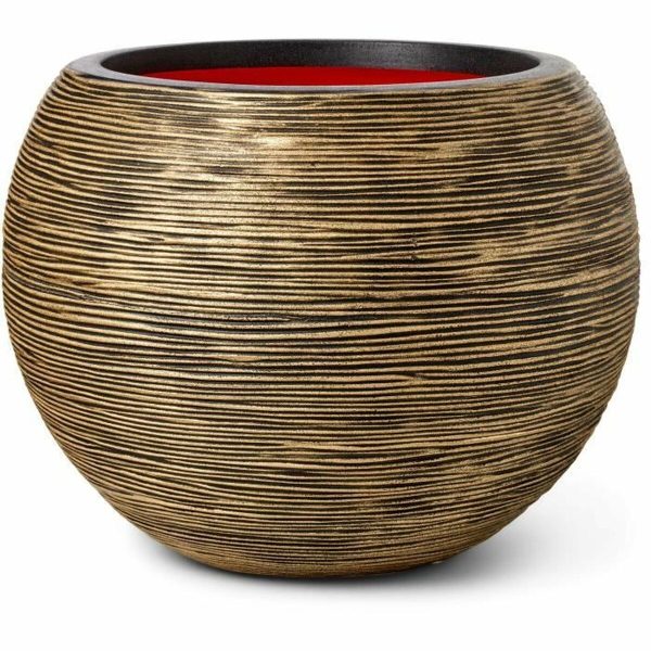 Planter Capi Europe Golden Plastic Circular Ø 40 cm For Discount