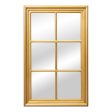 Wall mirror Alexandra House Living Golden Window Rectangular Discount