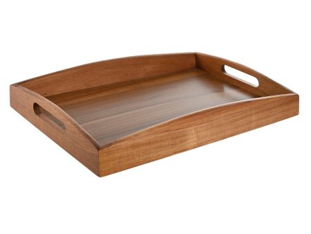 Tray Home ESPRIT Natural Acacia 39,5 x 25,5 x 5,5 cm Online now