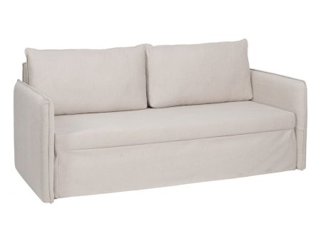 Sofa Beige Polyester Linen 210 x 93 x 95 cm Hot on Sale