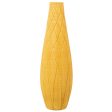 Vase Alexandra House Living Yellow Ceramic Rhombus 22 x 22 x 73 cm Discount