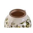 Vase Home ESPRIT White Brown Green Stoneware Olive 21 x 20 x 16 cm Online now