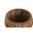 Set of Planters Home ESPRIT Natural Metal Fibre Tropical 32 x 32 x 25 cm Discount