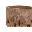 Vase Home ESPRIT Natural Teak 30 x 30 x 75 cm 30 x 31 x 76,5 cm For Cheap