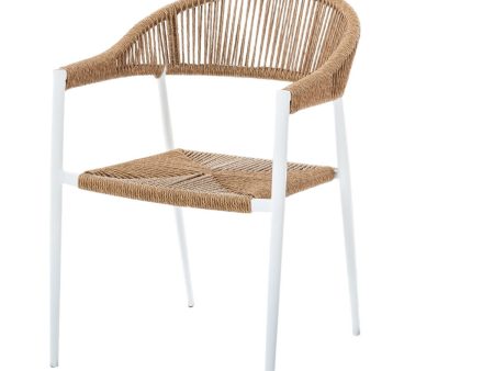 Garden chair Neska ii White Synthetic Aluminium 56 x 59,5 x 81 cm Cheap