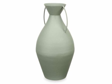 Vase 22 x 43 x 22 cm Green Steel (4 Units) Online Sale