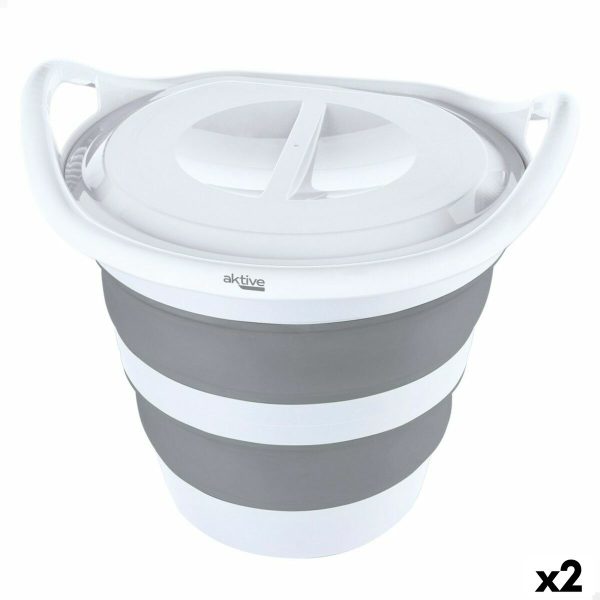 Bucket Aktive TPR 44,5 x 40,5 x 40,5 cm Foldable (2 Units) Discount