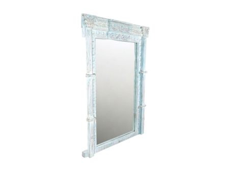 Wall mirror Romimex Beige Teak 143 x 195 x 27 cm Cheap