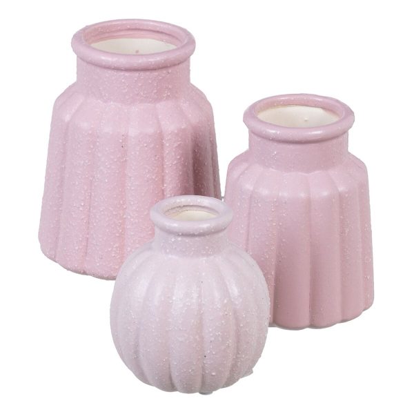 Vase Light mauve Ceramic 11 x 11 x 12 cm For Sale