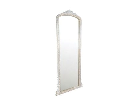 Wall mirror Romimex White Natural Mango wood 52 x 180 x 4 cm Hot on Sale