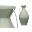 Vase 22 x 43 x 22 cm Green Steel (4 Units) Online Sale