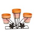 Flower Pot Stand Romimex Multicolour Metal Ceramic 30 x 20 x 12 cm Online