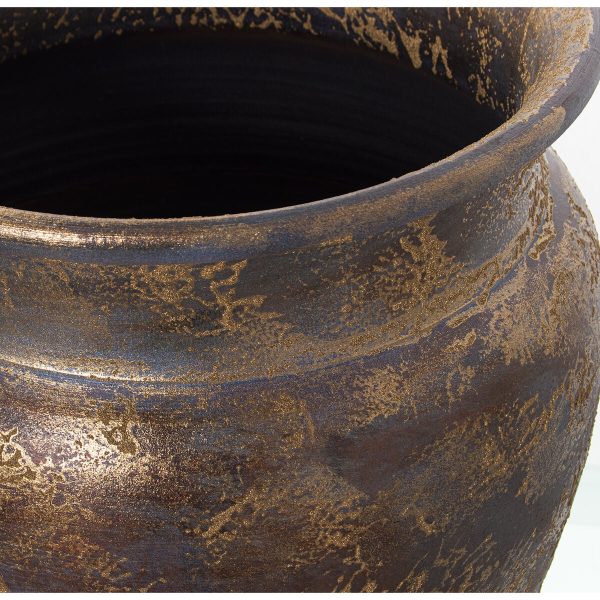 Planter Alexandra House Living Golden Ceramic 22 x 23 x 28 cm Online Hot Sale