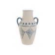 Vase Home ESPRIT Blue Brown Ceramic Mediterranean 22 x 18 x 36,5 cm 22 x 18 x 35 cm For Discount