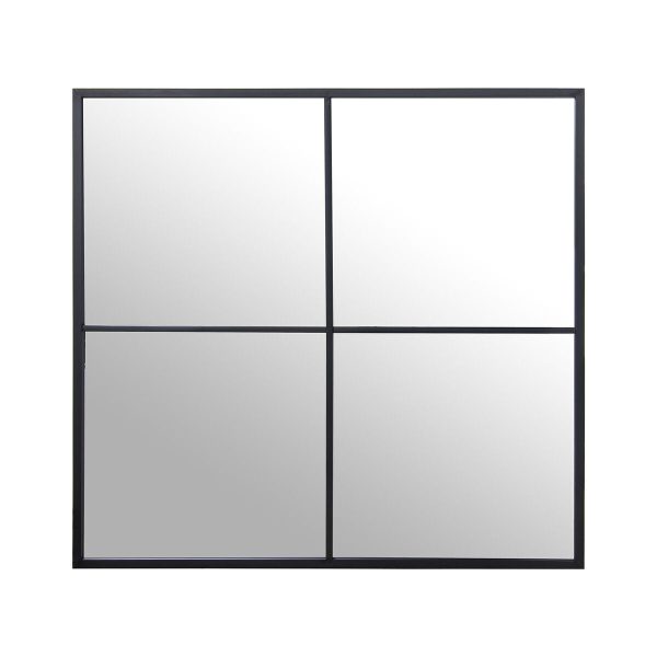 Wall mirror Alexandra House Living Black Window Squared Fashion