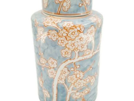 Vase DKD Home Decor Porcelain Blue Orange 18 x 18 x 30 cm Oriental Online now