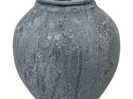 Vase Alexandra House Living Grey Ceramic 19 x 19 cm For Cheap