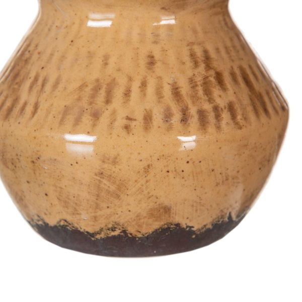 Vase Brown Ceramic 13 x 13 x 11,5 cm For Sale