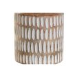 Vase Home ESPRIT White Brown Mango wood Colonial 16 x 10 x 23 cm Online now