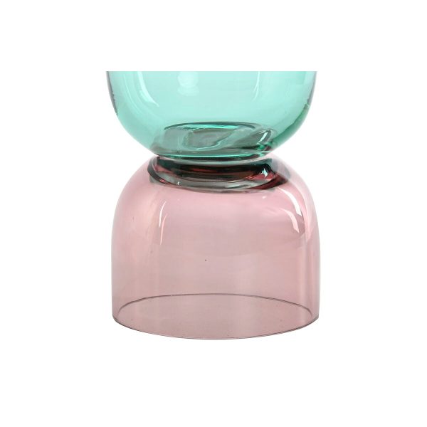 Vase Home ESPRIT Bicoloured Crystal 10 x 10 x 21 cm For Cheap