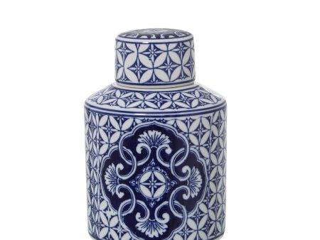 Tibor Alexandra House Living Blue White Ceramic 14 x 22 cm Online Hot Sale