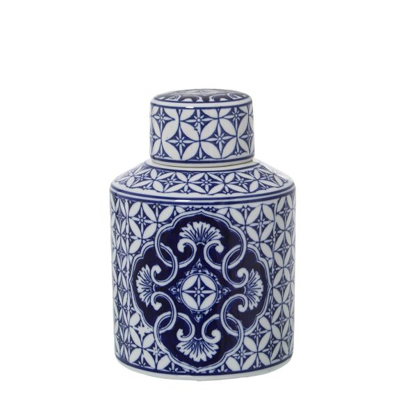 Tibor Alexandra House Living Blue White Ceramic 14 x 22 cm Online Hot Sale