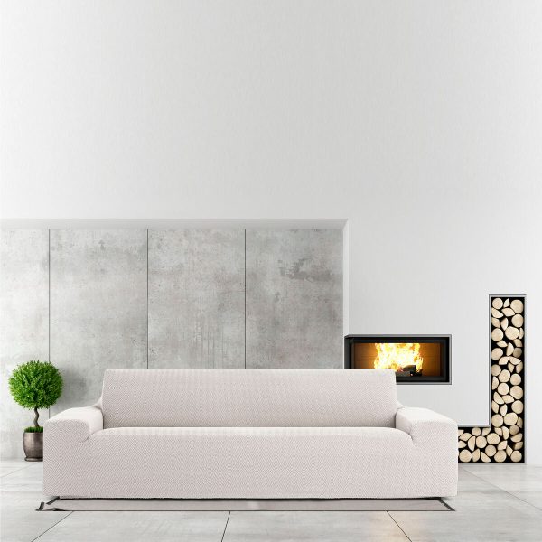 Sofa Cover Eysa JAZ White 70 x 120 x 330 cm on Sale