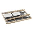 Sushi Set DKD Home Decor Bamboo Board Black Natural Oriental 25 x 19 x 3 cm For Sale