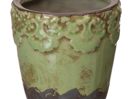 Planter Pistachio Ceramic 11,5 x 11,5 x 11 cm Cheap