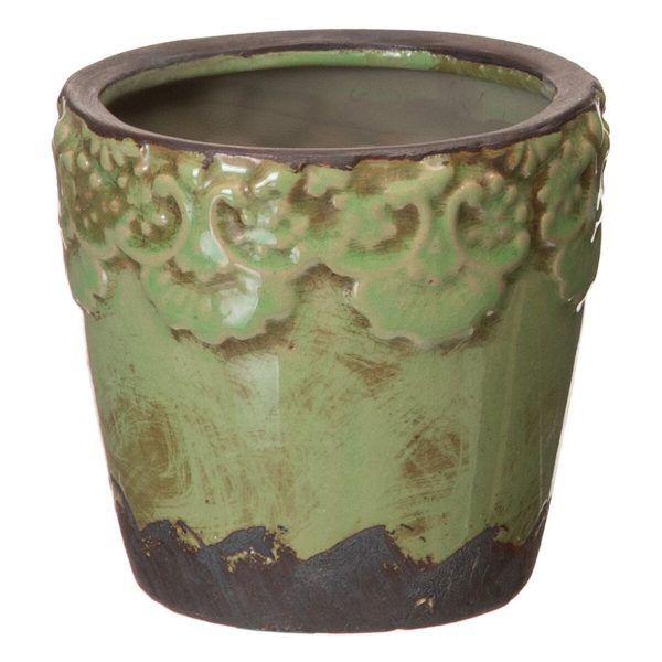 Planter Pistachio Ceramic 11,5 x 11,5 x 11 cm Cheap