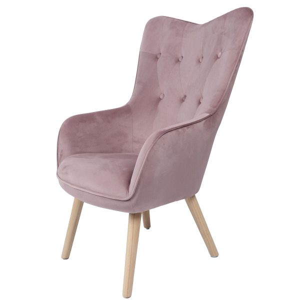 Armchair Alexandra House Living Pink 65 x 99 x 71 cm For Discount