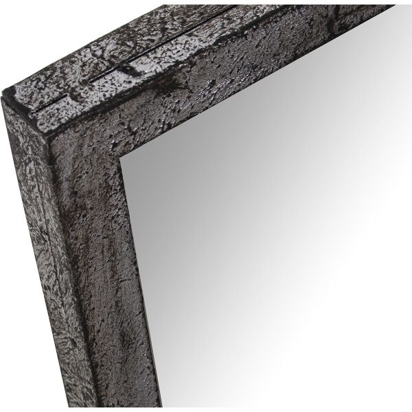 Wall mirror Alexandra House Living Black Silver Window Rectangular on Sale